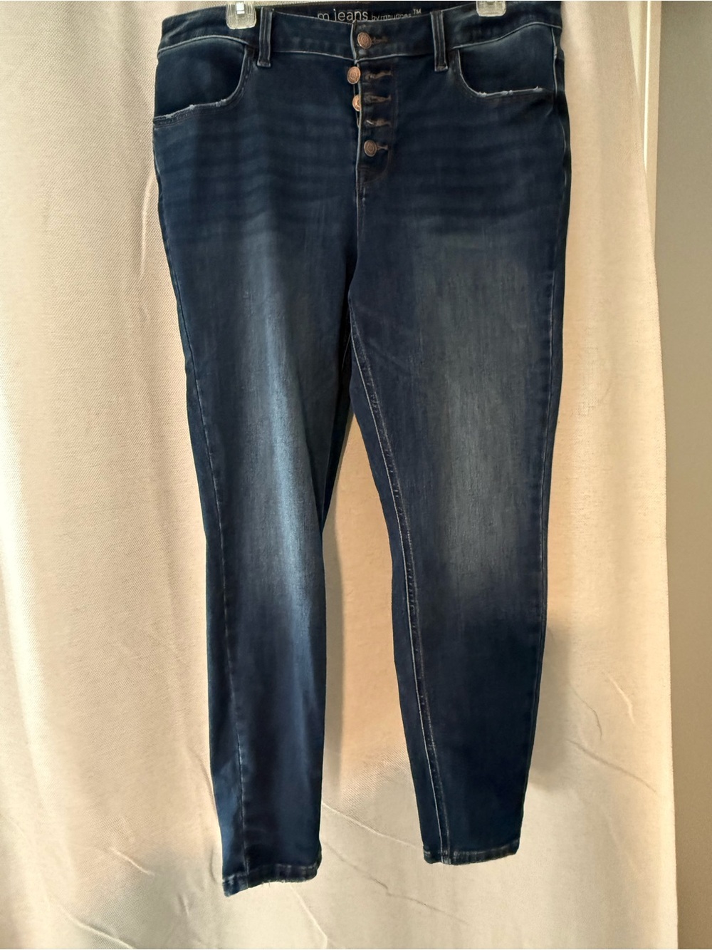 Maurices Dark Blue Skinny Button-Fly Jeans